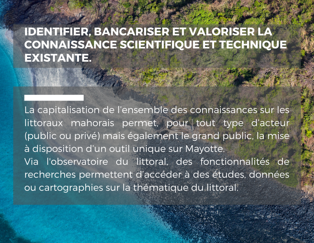 Objectifs de l'Observatoire du littoral de Mayotte