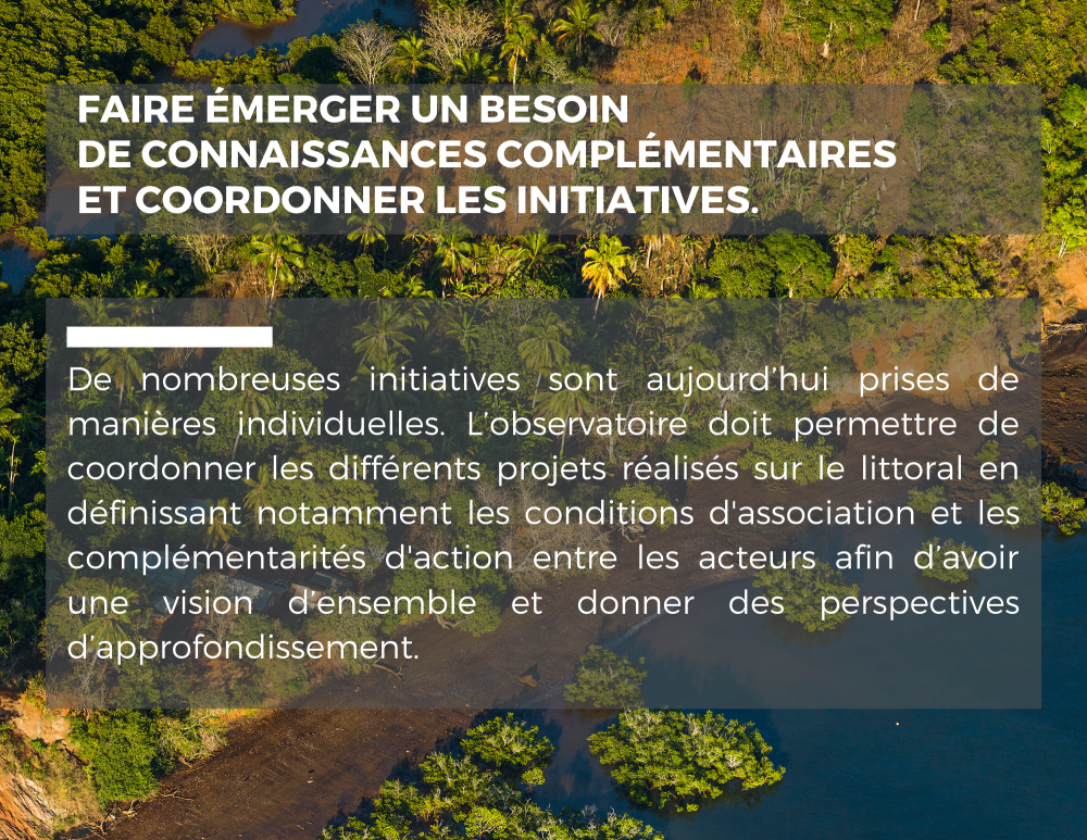 Objectifs de l'Observatoire du littoral de Mayotte